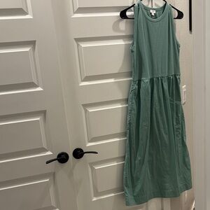 J. Crew Factory Mixed Media Midi Dress